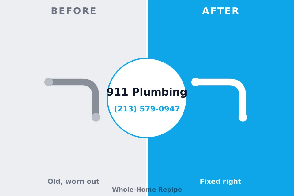 Before and after: plumbing company Lake Carmel, NY